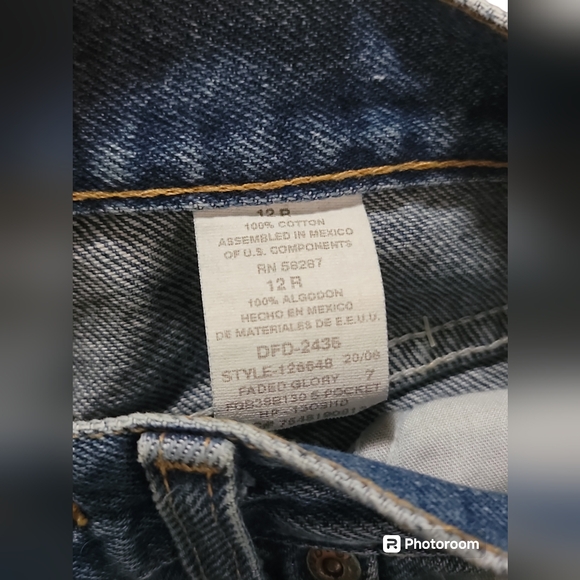 Faded Glory Jeans Boys Youth Size 12R Relax fit NWT - Picture 4 of 5